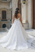 Tulle Lace Aline Wedding Dress Square neck Front Split Bridal Dress - Wedding Dresses