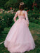 Ball Gown Tulle Scoop Lace Long Sleeves Sweep/Brush Train Dresses - Prom Dresses