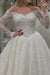 Sweetheart Corset Lace A-Line Wedding Dress with Long Sleeves