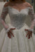 Sweetheart Corset Lace A-Line Wedding Dress with Long Sleeves