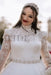 Tulle Plus Size Wedding Dress High Neck Lace Aline Bridal Dress Long Sleeves - Wedding Dresses
