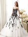 Black Wedding Dresses Tulle Princess Silhouette Sleeveless Low Rise Waist Lace Court Train Bridal Dress