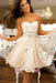 Tulle Sweetheart Sleeveless A-Line Short Homecoming Dresses
