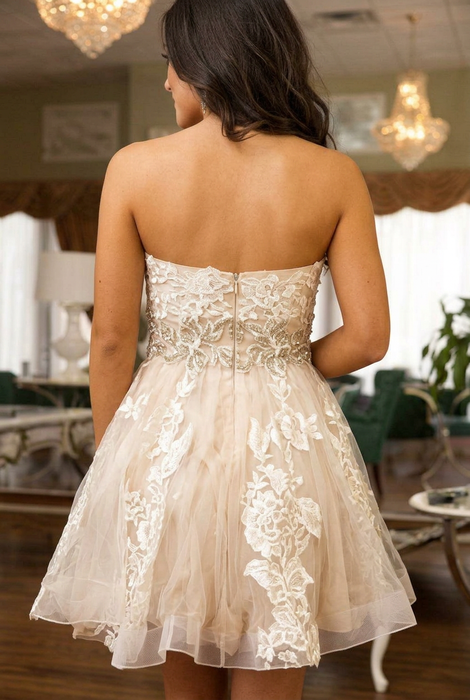Tulle Sweetheart Sleeveless A-Line Short Homecoming Dresses