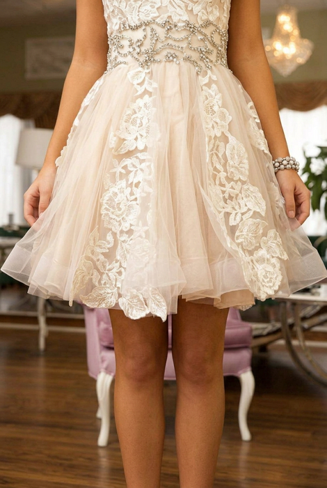 Tulle Sweetheart Sleeveless A-Line Short Homecoming Dresses