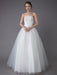 Tulle Wedding Dress Ivory Strapless Sleeveless Princess Dress Ball Gown Floor Length Bridal Dress