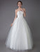 Tulle Wedding Dress Ivory Strapless Sleeveless Princess Dress Ball Gown Floor Length Bridal Dress