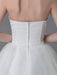 Tulle Wedding Dress Ivory Strapless Sleeveless Princess Dress Ball Gown Floor Length Bridal Dress