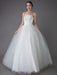 Tulle Wedding Dress Ivory Strapless Sleeveless Princess Dress Ball Gown Floor Length Bridal Dress