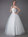Tulle Wedding Dress Ivory Strapless Sleeveless Princess Dress Ball Gown Floor Length Bridal Dress