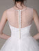 Tulle Wedding Dress Strapless A-Line Tea Length Bridal Dress With Bow misshow