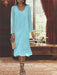 2-Piece V-Neck Chiffon Mother of the Bride Dress Set with Knee-Length Jacket and Sequins
