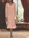 2-Piece V-Neck Chiffon Mother of the Bride Dress Set with Knee-Length Jacket and Sequins