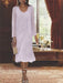 2-Piece V-Neck Chiffon Mother of the Bride Dress Set with Knee-Length Jacket and Sequins