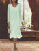 2-Piece V-Neck Chiffon Mother of the Bride Dress Set with Knee-Length Jacket and Sequins