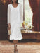 2-Piece V-Neck Chiffon Mother of the Bride Dress Set with Knee-Length Jacket and Sequins