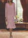 2-Piece V-Neck Chiffon Mother of the Bride Dress Set with Knee-Length Jacket and Sequins