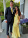 Unique Open Back Mermaid Prom Dress Evening Dress Sleeveless Daffodil