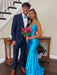 Unique Open Back Mermaid Prom Dress Evening Dress Sleeveless Pool