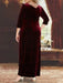V-Neck Princess A-Line Asymmetrical Mother of the Bride Dress with 3/4 Sleeves