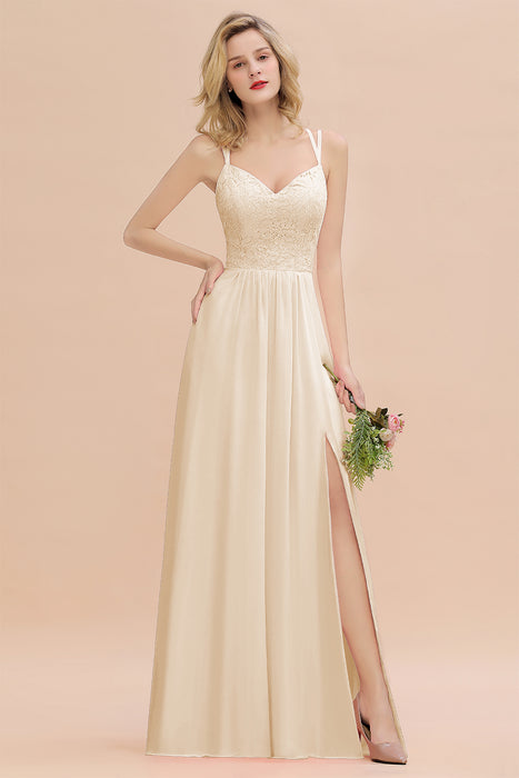lace beige bridesmaid dress beige bridesmaid dresses Andrea Chiffon & Lace Bridesmaid Dress