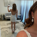 Deep V-Neck Pearl Backless Bodycon Homecoming Dress