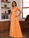 V-Neck A-Line Princess Short Sleeve Dress with Pleats Ruffles & Appliques for Mother of the Bride & Groom