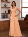 V-Neck A-Line Princess Short Sleeve Dress with Pleats Ruffles & Appliques for Mother of the Bride & Groom