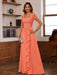 V-Neck A-Line Princess Short Sleeve Dress with Pleats Ruffles & Appliques for Mother of the Bride & Groom