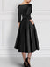 Elegant V-Neck A-Line Princess Tea-Length Mother of the Bride Dresses with Appliques