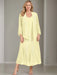 V-Neck A-Line Princess Two-Piece Plus Size Mother of the Bride Dress with Jacket and Sequins in Tea-Length