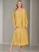 V-Neck A-Line Princess Two-Piece Plus Size Mother of the Bride Dress with Jacket and Sequins in Tea-Length