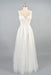 V-neck Appliques Tulle A-line Wedding Dress - Wedding Dresses