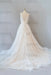 V-neck Appliques Tulle Chapel Train Wedding Dress - Wedding Dresses