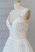 V-neck Appliques Tulle Chapel Train Wedding Dress - Wedding Dresses