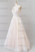 V-neck Appliques Tulle Floor length Wedding Dress - Wedding Dresses