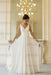 Floor Length V Neck Sleeveless Chiffon Beach Wedding Dress Ivory with Flowers - Wedding Dresses