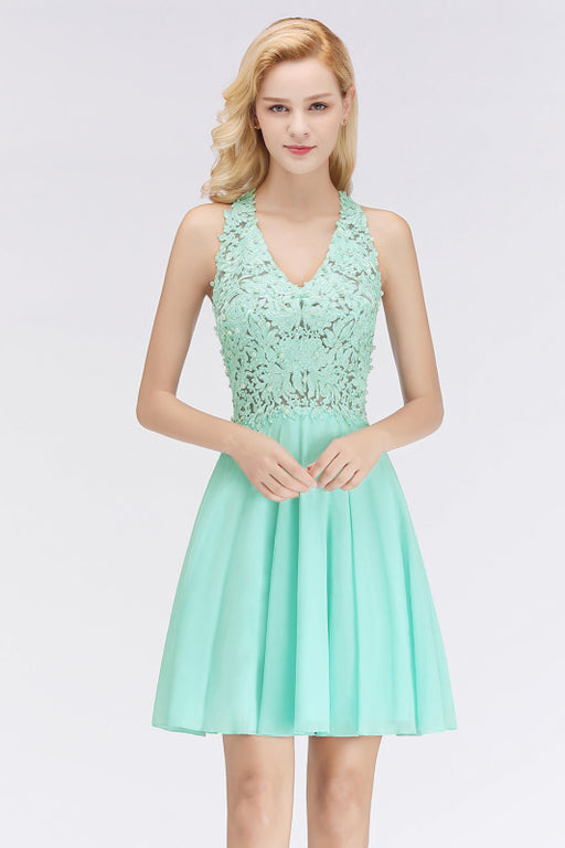Simple Short Bridesmaid Dresses -Bridelily Simple Short Bridesmaid Dresses -Bridelily