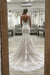 V Neck Mermaid Champagne Lace Wedding Dresses Sleeveless