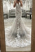 V Neck Mermaid Champagne Lace Wedding Dresses Sleeveless