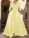 Mother of the Bride V-Neck Pantsuit with 3/4 Sleeves and Flower Belt