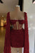 Charming Sequined Pleated Sheath Homecoming Dress Short with Long Sleeves Burgundy