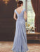 V-Neck Short Sleeve Plus Size Mother of the Bride Sheath Dress with Ruffles and Appliques