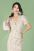 V-Neck Short Sleeves Lace Dress Daily Casual Wear Outfits with Sleeves - Dresses
