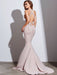 Mermaid V-neck Sleeveless Sweep/Brush Train With Ruffles Spandex Dresses - Prom Dresses
