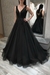 Black Lace Wedding Dresses Aline Sleeveless