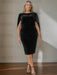 Plus size black velvet dress with a cowl neck and cape sleeves