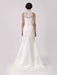 Vintage Inspired Illusion Neck Sheath/Column Wedding Dress with Lace Overlay misshow