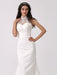 Vintage Inspired Illusion Neck Sheath/Column Wedding Dress with Lace Overlay misshow