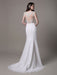 Vintage Wedding Dress Lace And Chiffon Sheath With Stunning Bateau Illusion Neckline And Illusion Back misshow